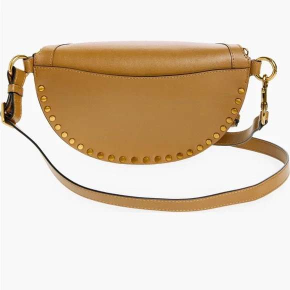 NWT Isabel Marant Skano leather stud crossbody bag in khaki - Picture 3 of 9